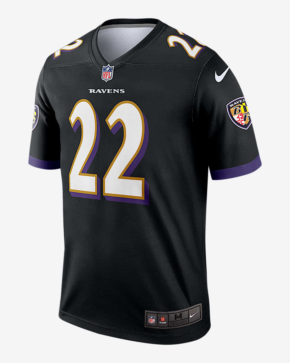 Jersey Nike Dri-FIT de la NFL Legend para hombre Derrick Henry Baltimore Ravens - Negro
