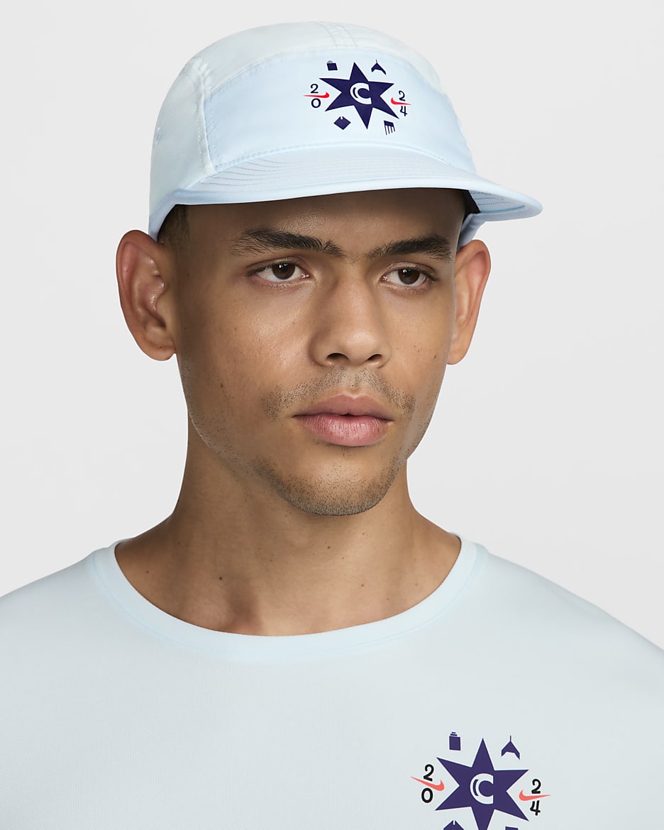 Nike Fly Unstructured Dri-FIT Cap - Glacier Blue/Bright Crimson