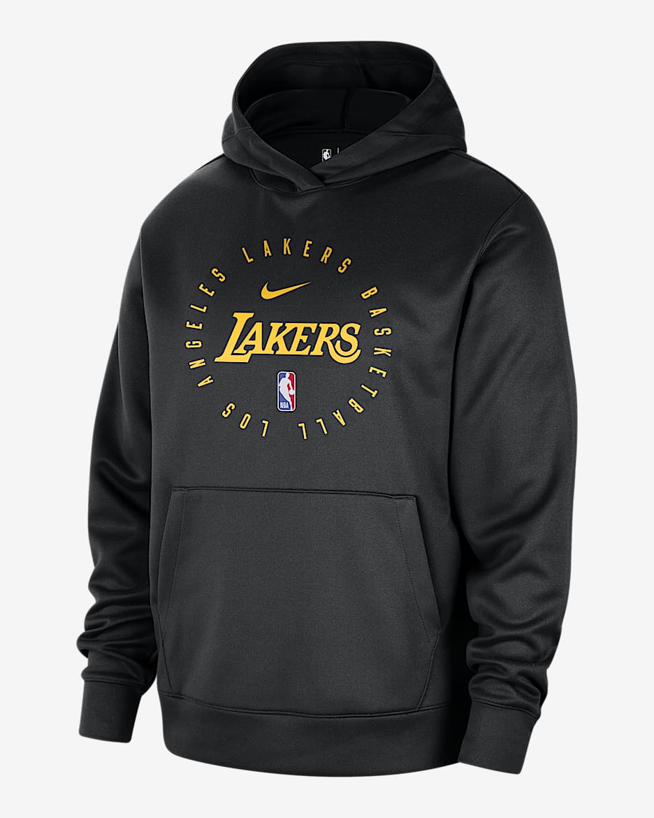 Felpa pullover con cappuccio Los Angeles Lakers Spotlight Nike Dri-FIT NBA - Uomo - Nero/Amarillo