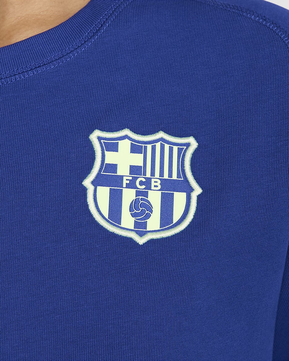 Koszulka piłkarska z krótkim rękawem Nike FC Barcelona Travel - Old Royal/Barely Volt/Barely Volt