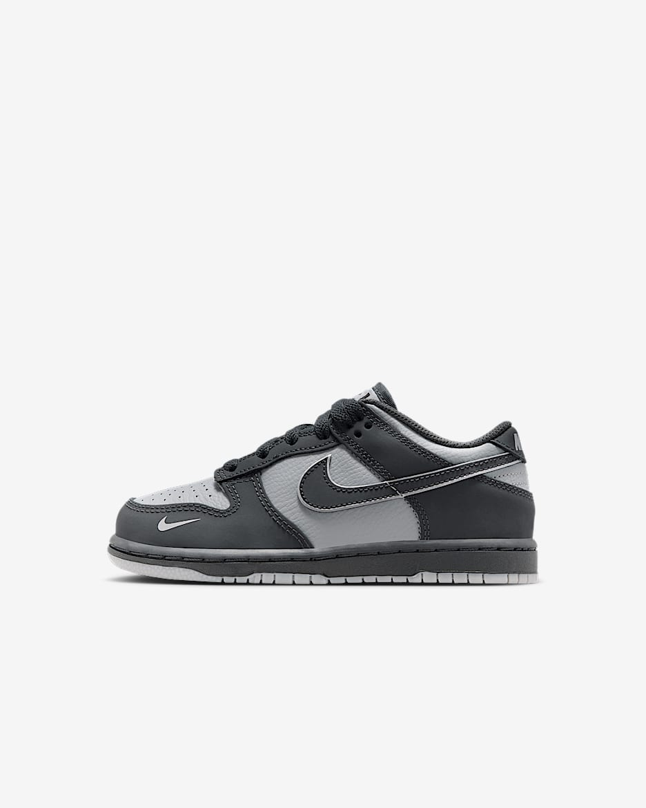 Boty Nike Dunk Low pro malé děti - Anthracite/Light Smoke Grey/Metallic Silver/Anthracite