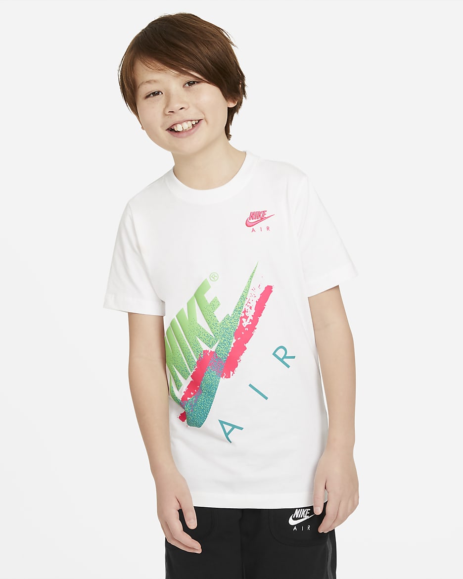 Playera para niño talla grande Nike Air - Blanco