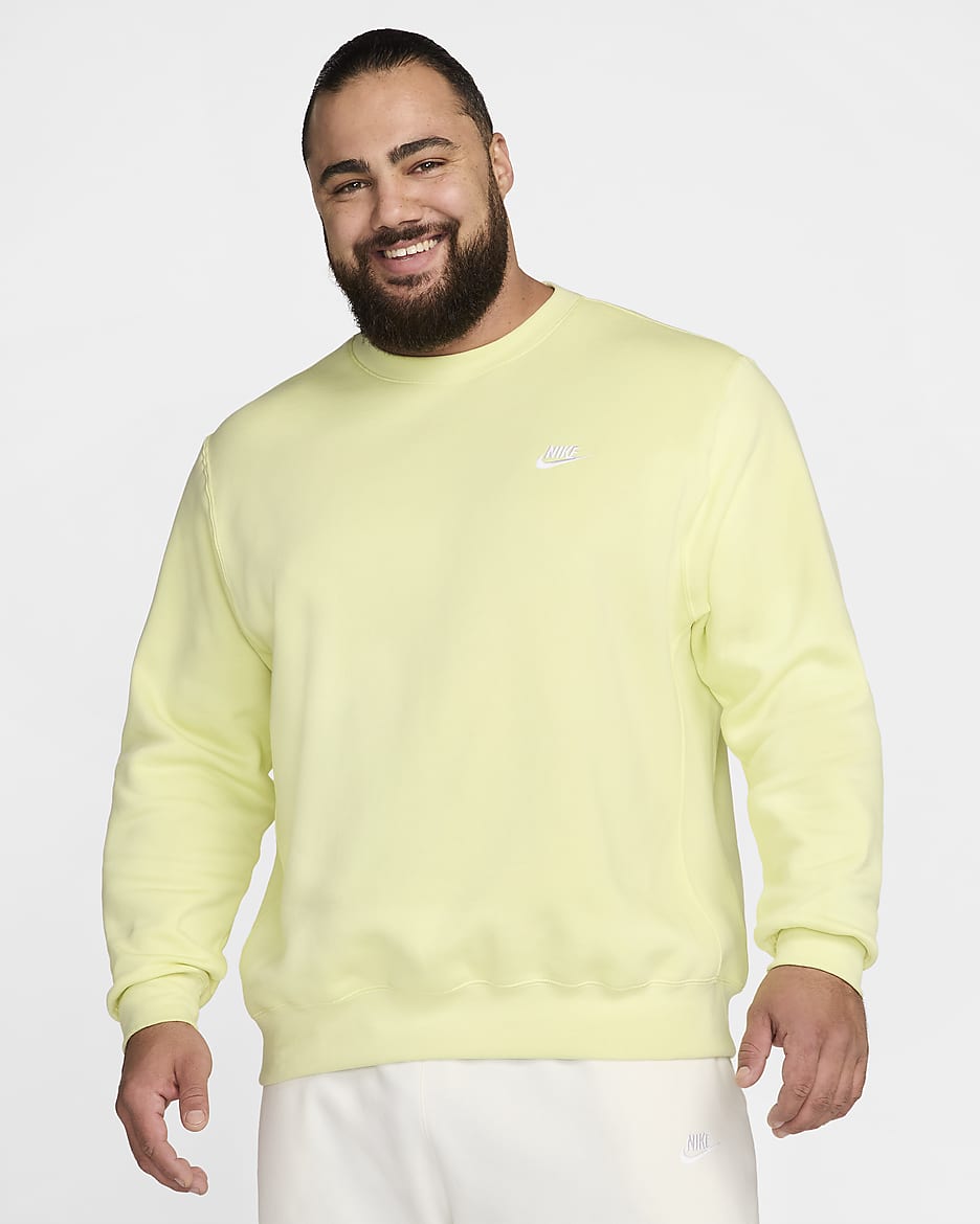 Nike Sportswear Club Fleece Men's Crew - Life Lime/White