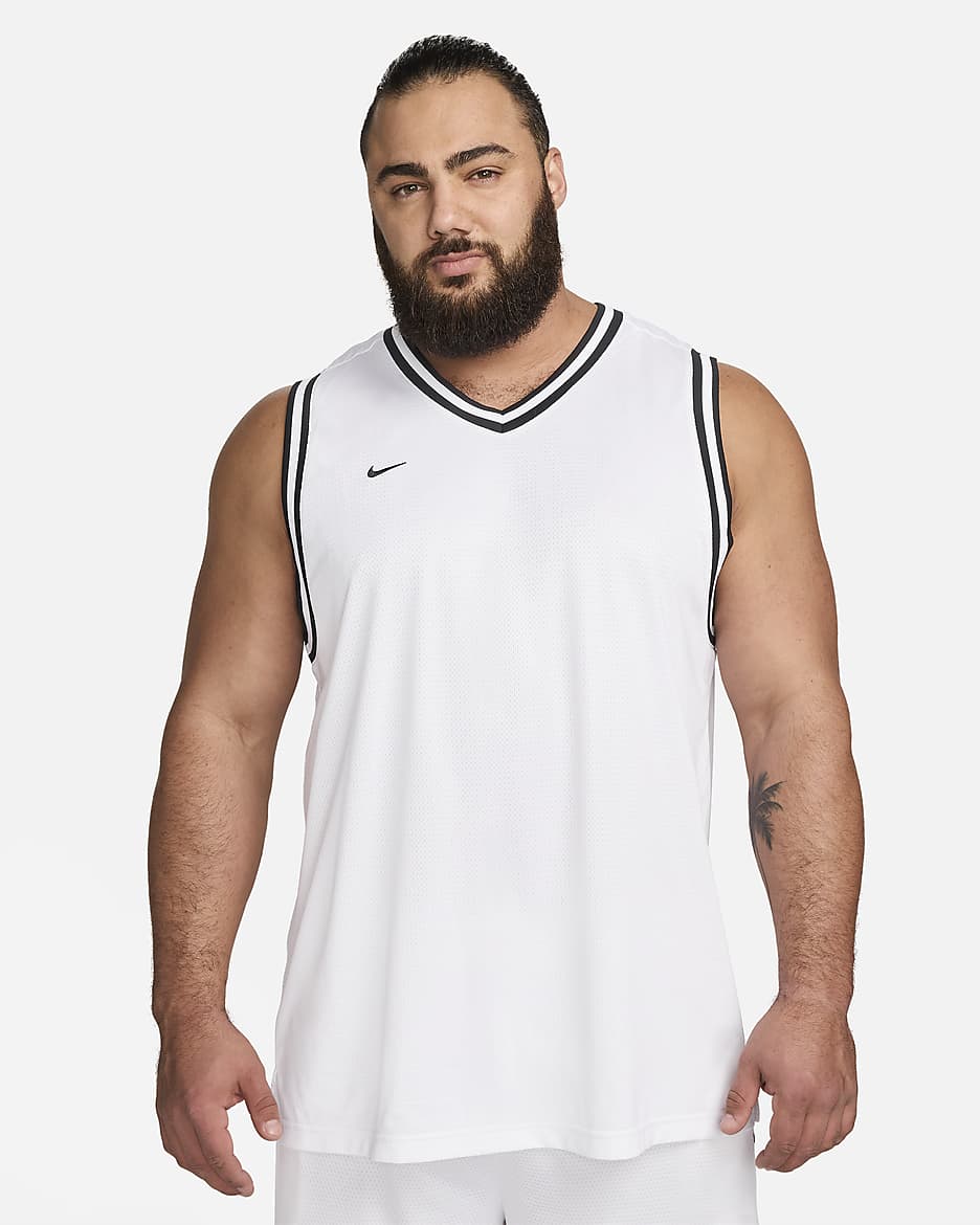 Maglia da basket Dri-FIT Nike DNA – Uomo - Bianco/Nero