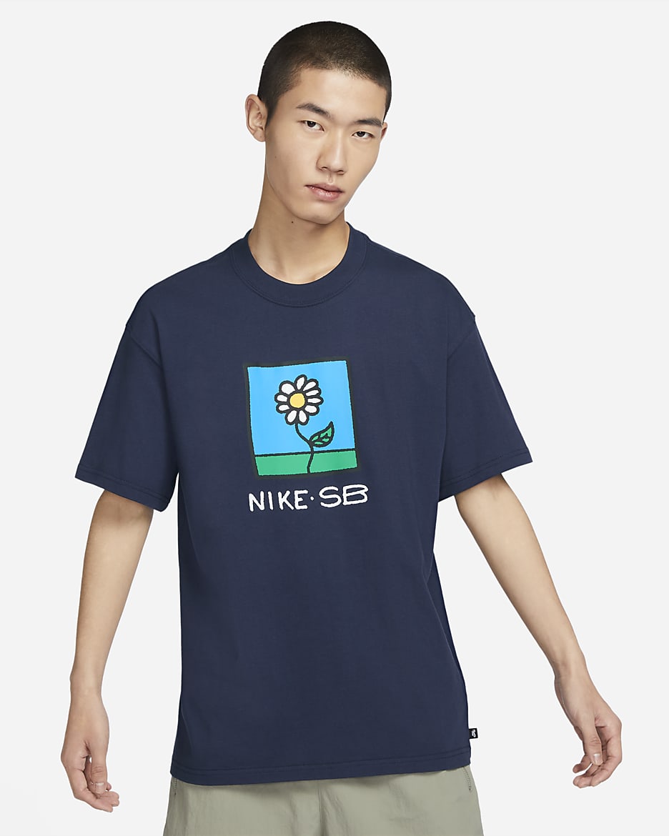 เสื้อยืดสเก็ตบอร์ดผู้ชาย Nike SB - Midnight Navy