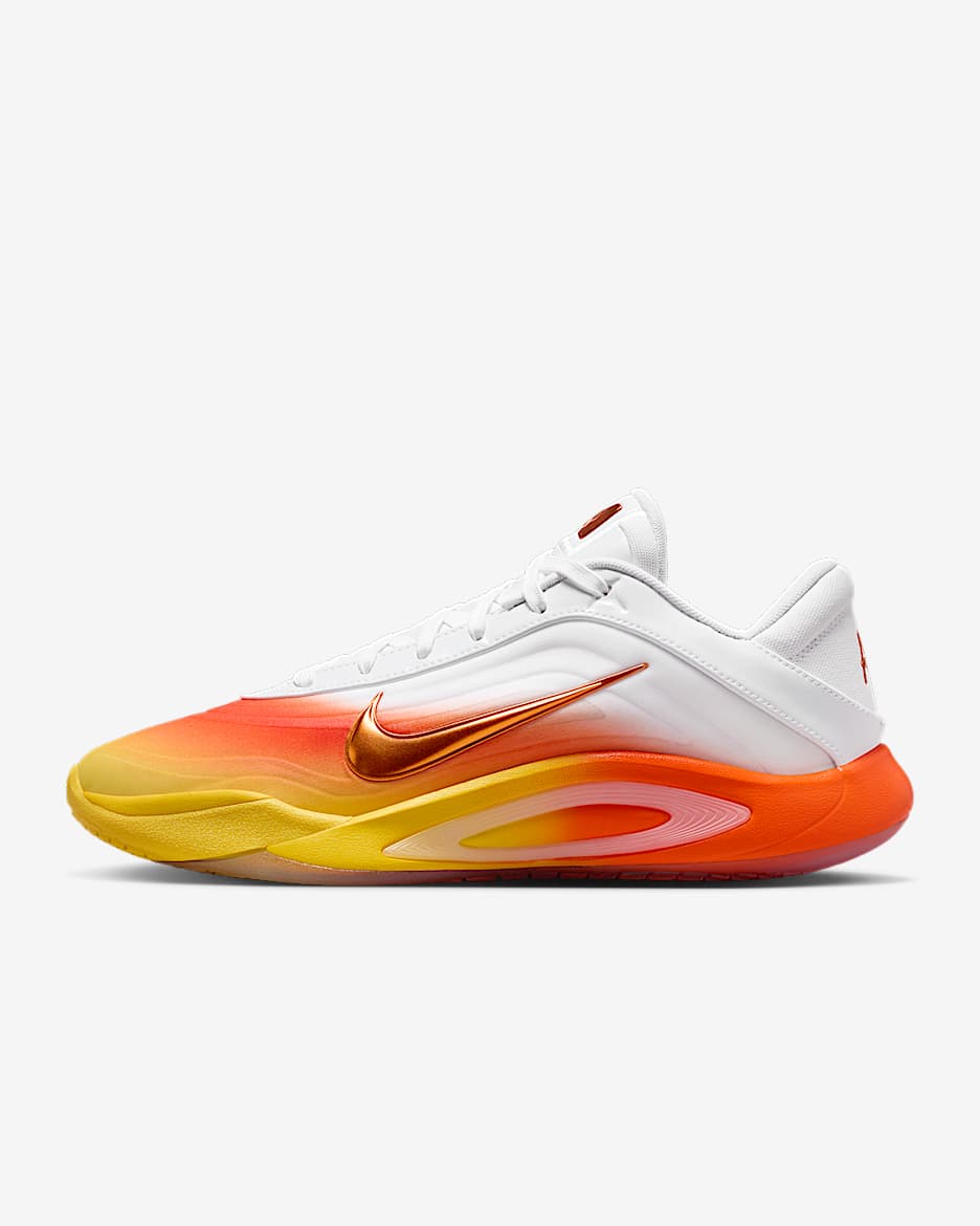 A'One "Candy Corn Queen" A'ja Wilson Basketball Shoes - White/Chrome Yellow/Safety Orange