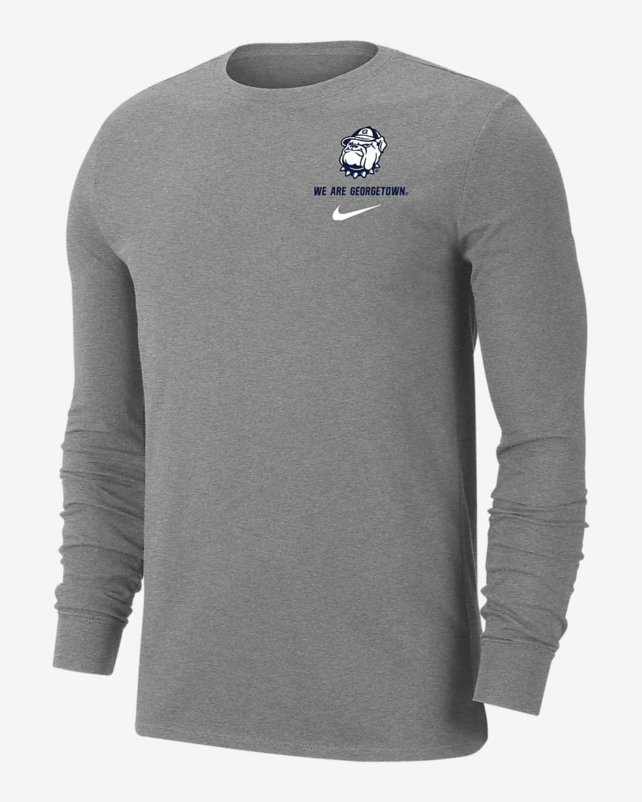 Nike College Dri-FIT (Georgetown) Men's Long-Sleeve T-Shirt - Dark Grey Heather