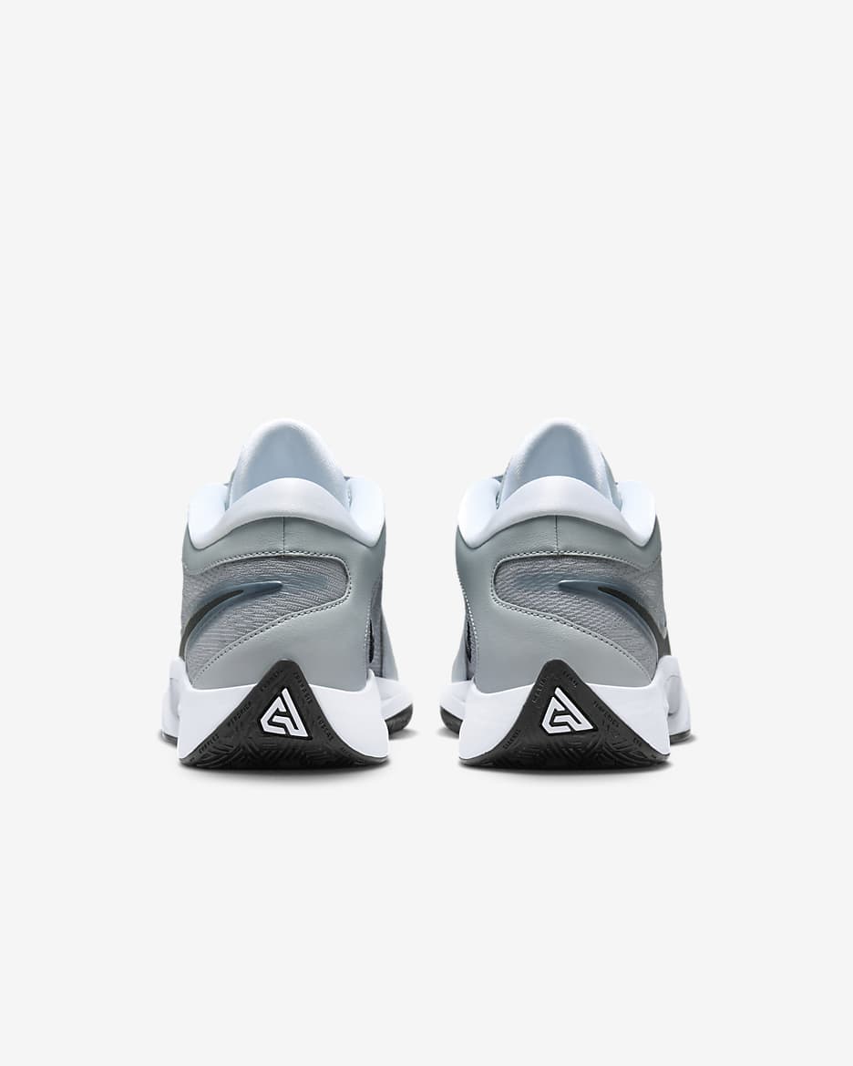 Giannis Freak 6 (Team Bank) Basketball Shoes - Wolf Grey/White/Black