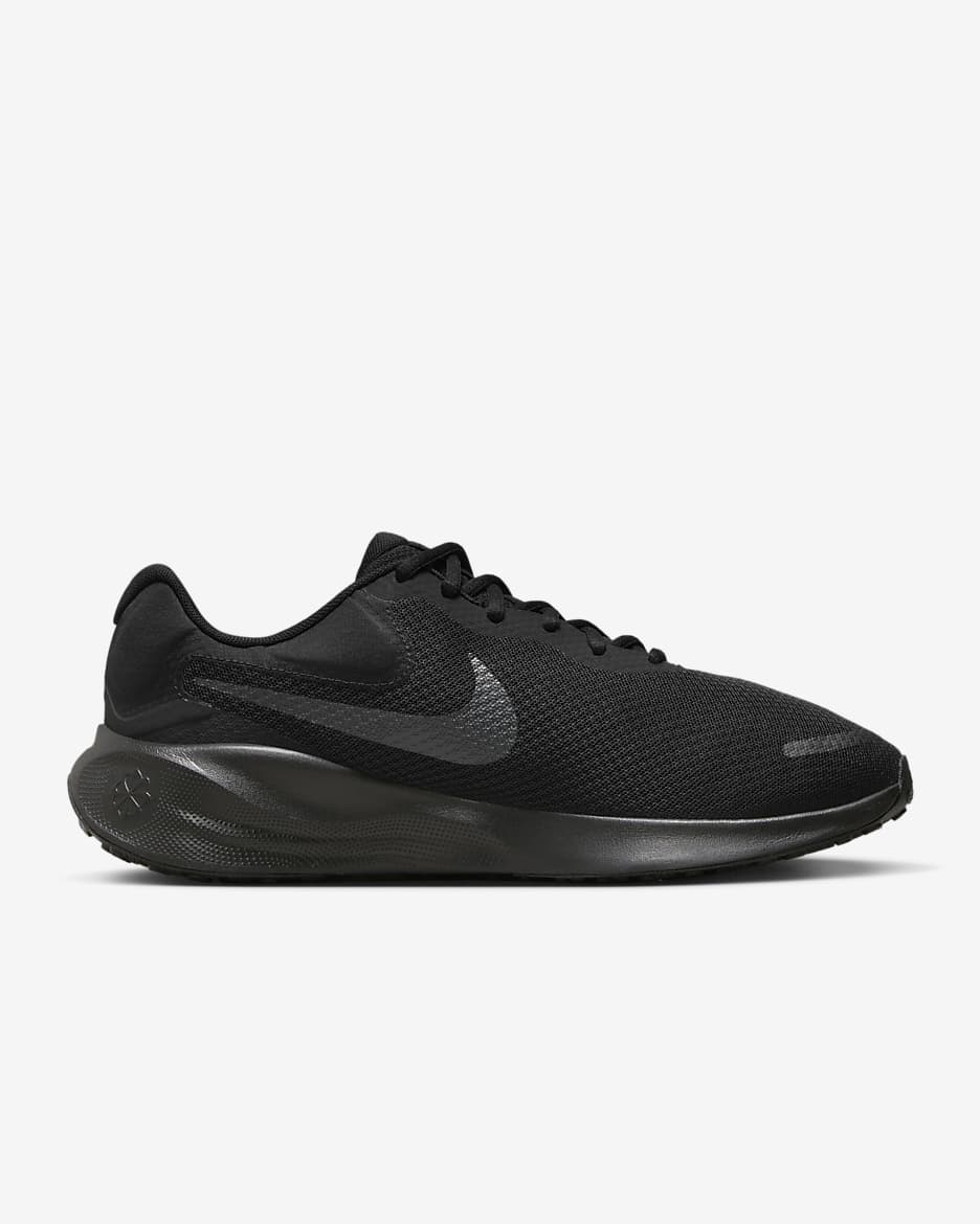 Tenis de correr en carretera para hombre (extraanchos) Nike Revolution 7 - Negro/Sombrío apagado