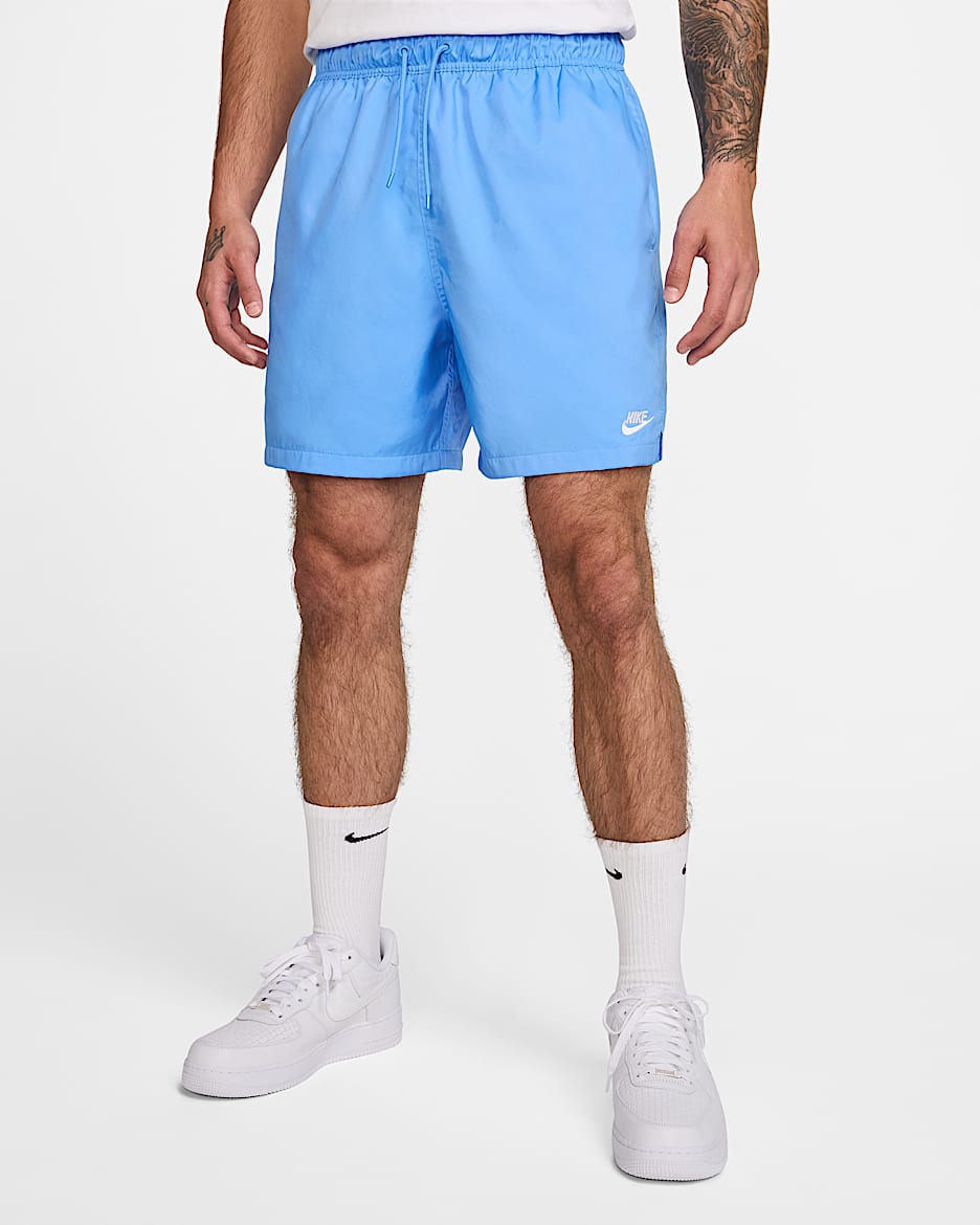 Nike Club Men's Woven Flow Shorts - University Blue/White