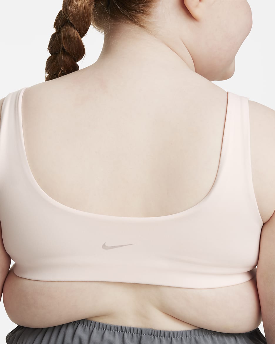 Bra deportivo para niña talla grande (talla amplia) Nike Dri-FIT Alate All U - Rosa suave claro