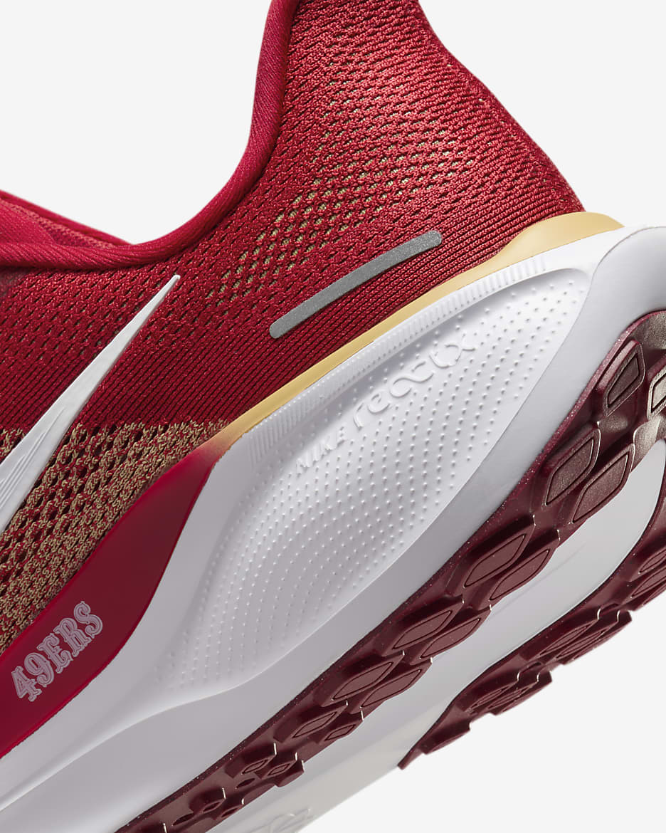 Tenis de correr en pavimento para hombre Nike Pegasus 41 NFL San Francisco 49ers - Rojo gimnasio/Blanco/Oro club/Blanco