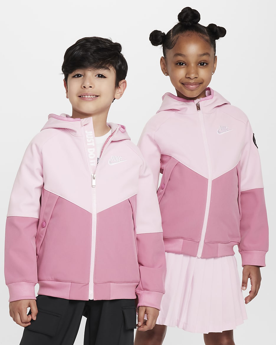 Chamarra ligera Futura para niños talla pequeña Nike - Espuma rosa