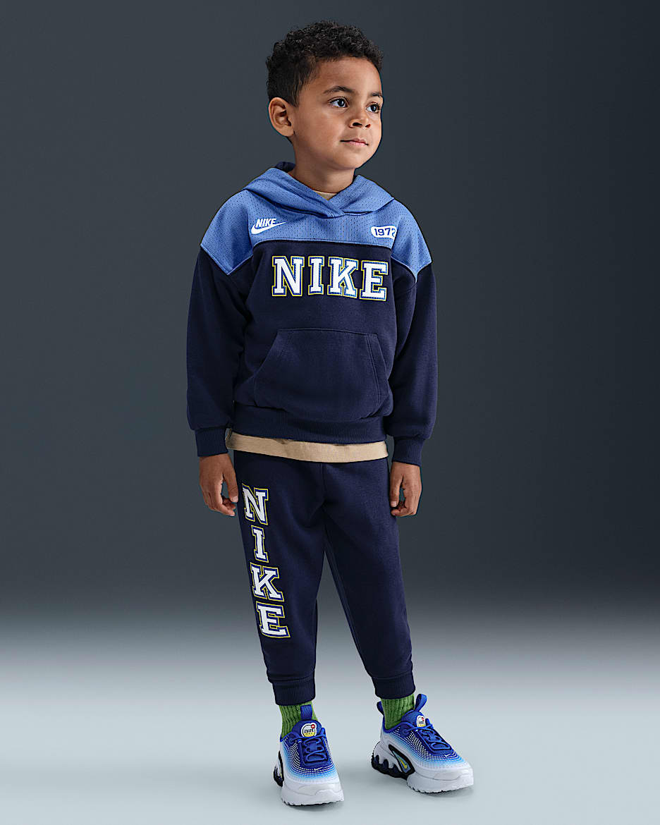 Nike Sportswear Toddler P.E. Blocked Pullover Hoodie and Pants Set - Midnight Navy