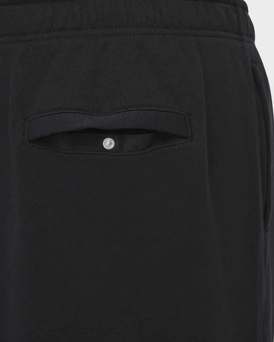 Nike Club Fleece Men's Oversized French Terry Trousers - Black/Black/White