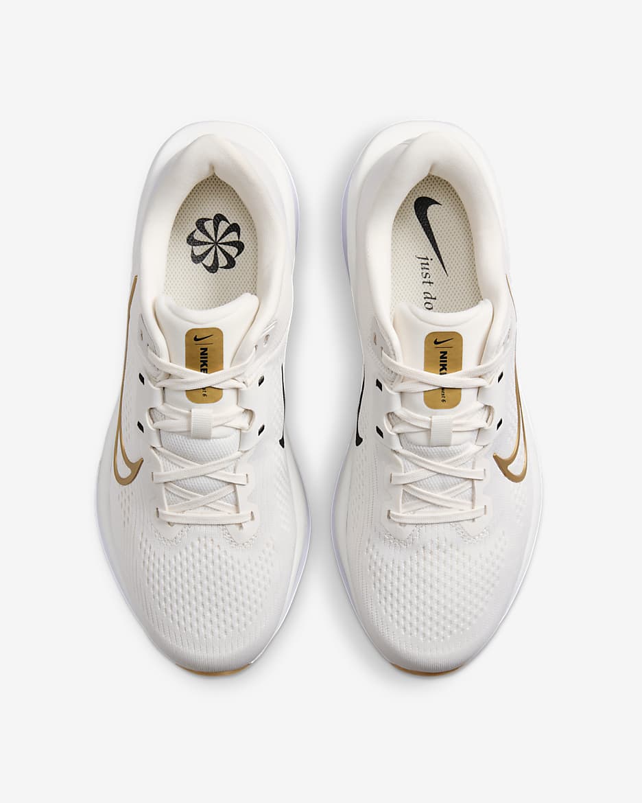 Nike Quest 6 女款路跑鞋 - Phantom/Sail/Pale Ivory/Metallic Gold