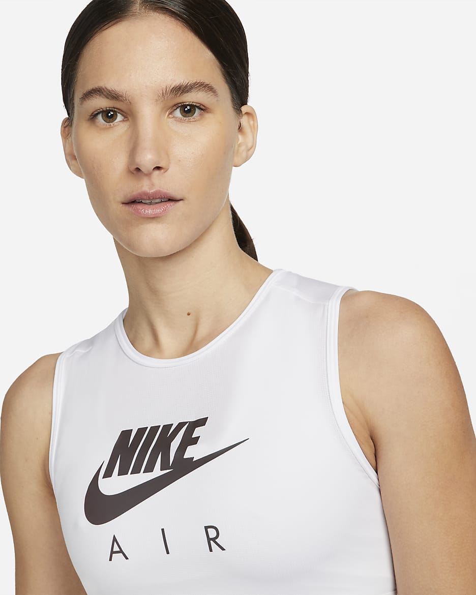 Nike Air Swoosh Women's Medium-Support High-Neck Sports Bra - White/White