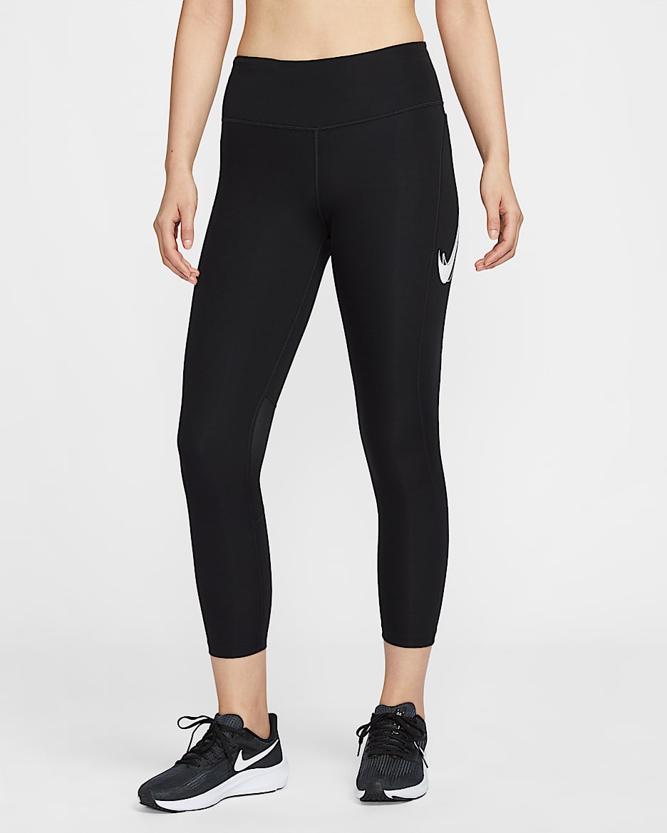 Nike Fast Women's Mid-Rise 7/8 Leggings - Black
