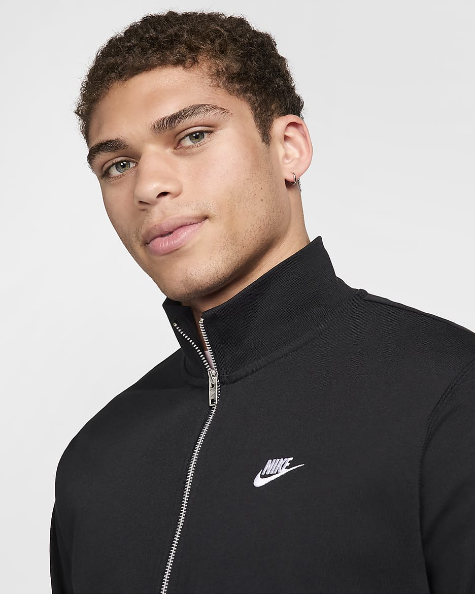 Nike Club Men's Knit Jacket - Black/Black/White