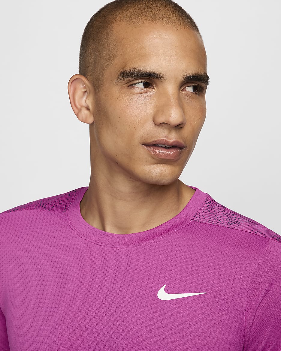 NikeCourt Slam Camiseta de tenis Dri-FIT - Hombre - Hot Fuchsia/Blanco