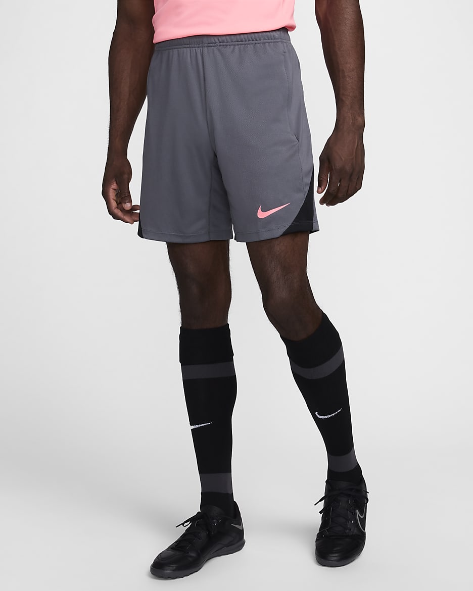 Nike Strike Men's Dri-FIT Football Shorts - Iron Grey/Iron Grey/Black/Sunset Pulse