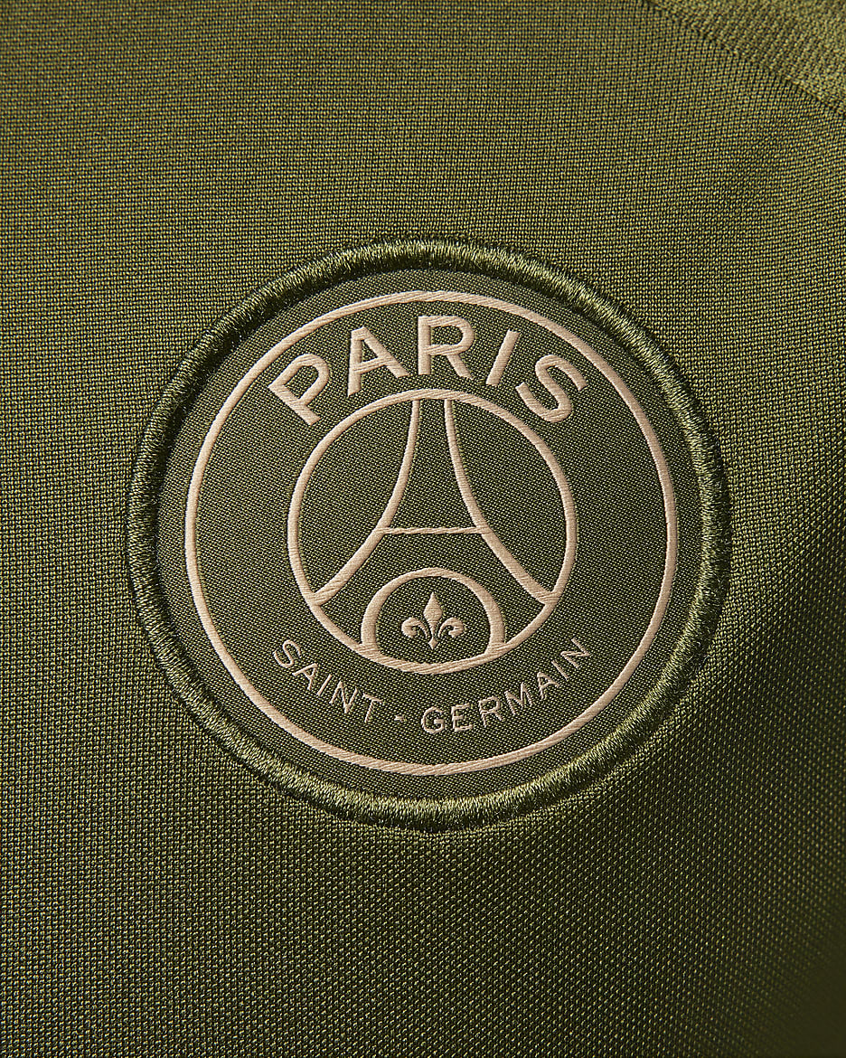 Paris Saint-Germain Strike Fourth Men's Jordan Dri-FIT Football Knit Top - Rough Green/Rough Green/Dark Obsidian/Hemp