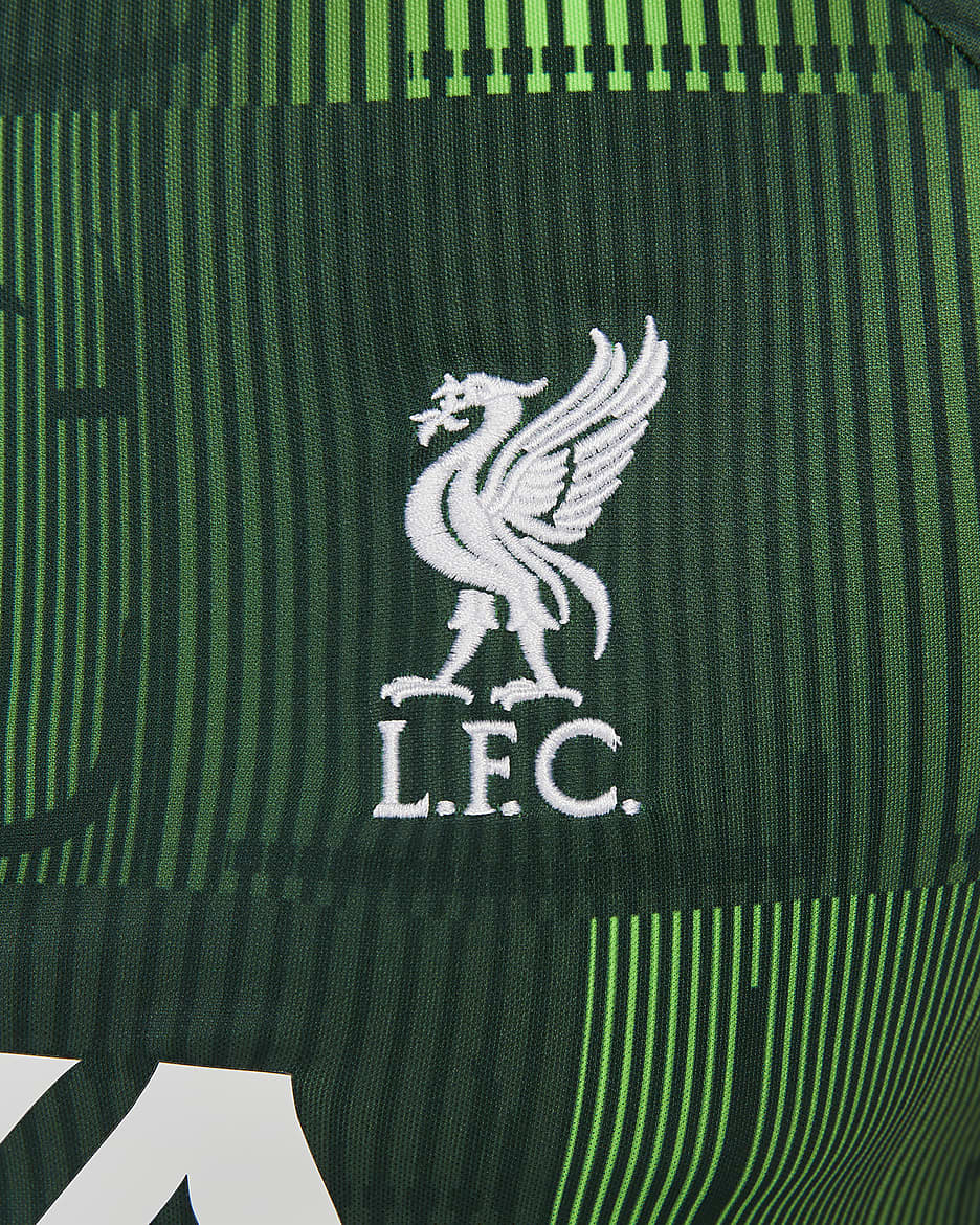 Liverpool FC Academy Pro Men's Nike Dri-FIT Pre-Match Soccer Top - Pro Green/Poison Green/White