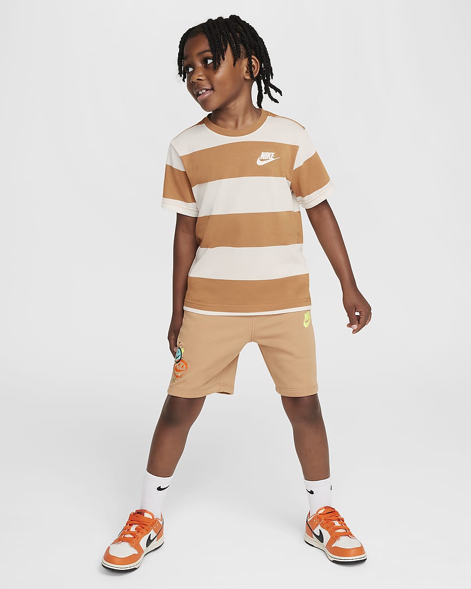 Nike Little Kids' Rugby Stripe T-Shirt - Flax