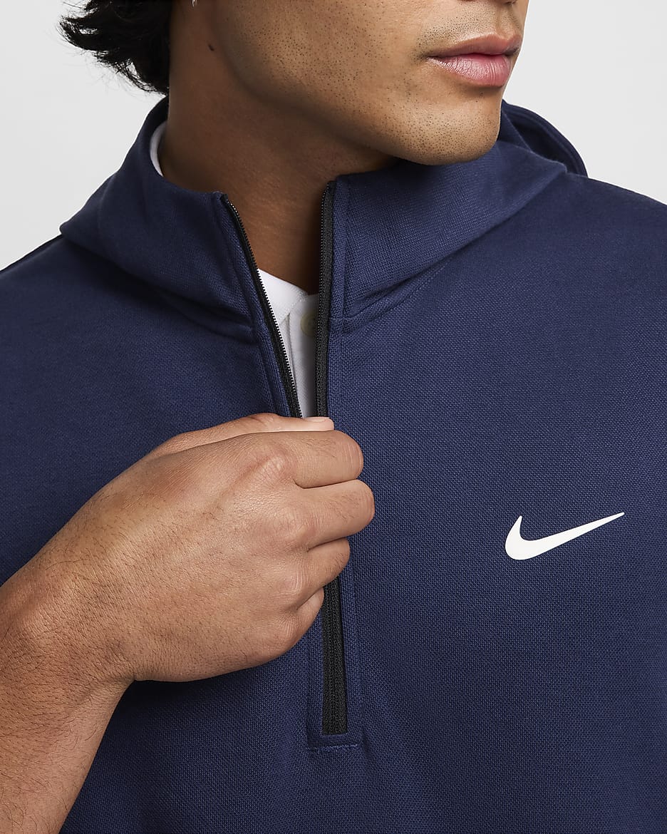 Sudadera con gorro con chaleco de golf para hombre Nike Tour - Azul marino medianoche/Blanco