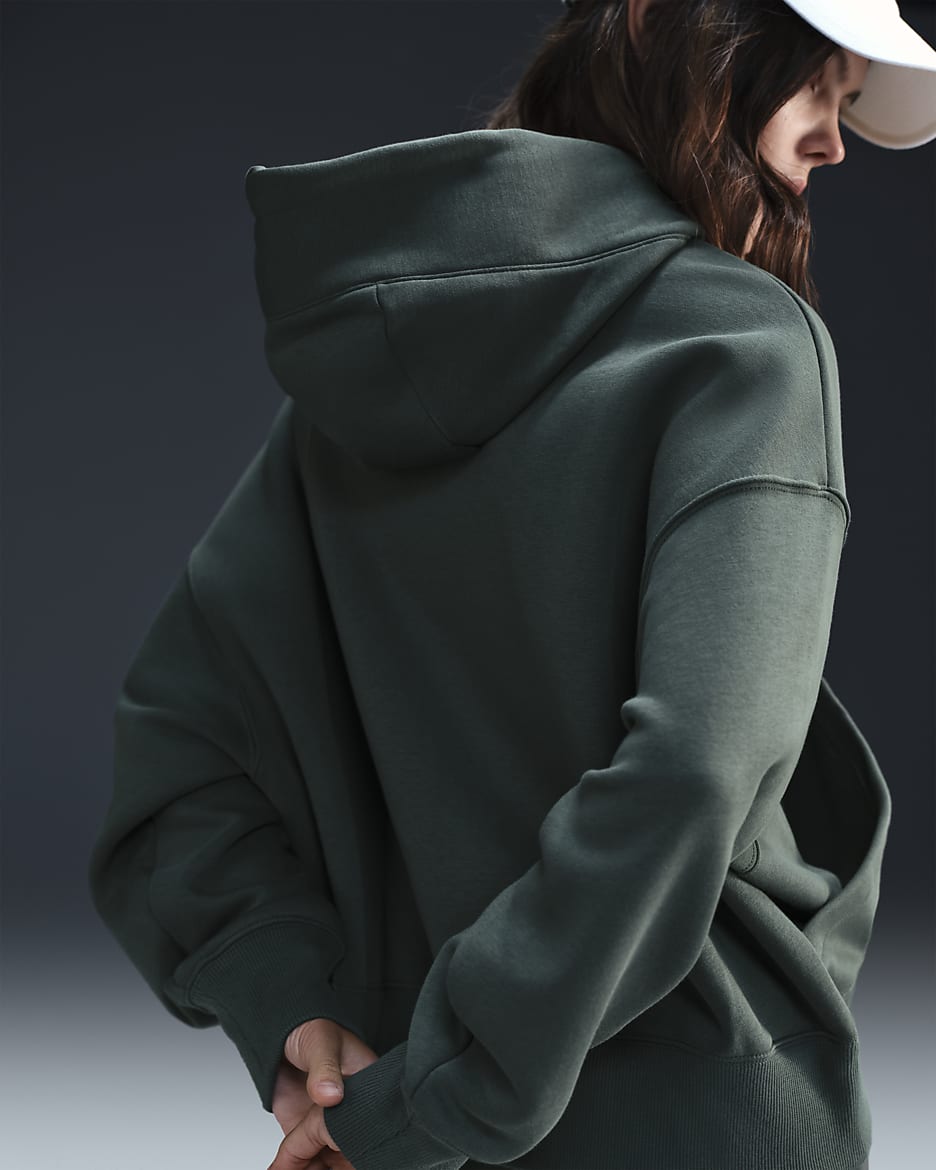 Nike Sportswear Phoenix Fleece Women's Over-Oversized Pullover Hoodie - Vintage Green/Sail