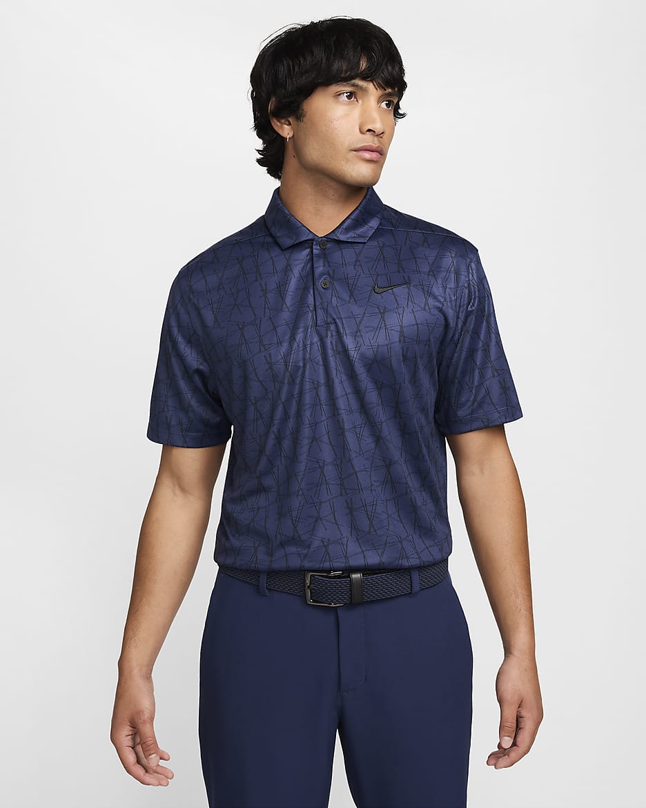 Polo de golf Nike Victory+ pour homme - Midnight Navy/Noir/Midnight Navy/Noir