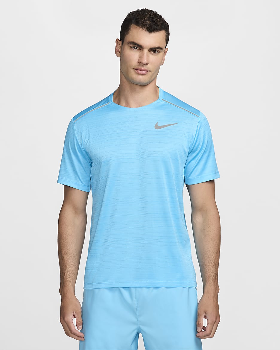 Nike Miler Men's Short-Sleeve Running Top - Baltic Blue