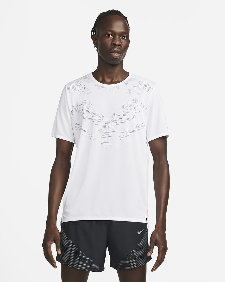 Playera de running de manga corta para hombre Nike Dri-FIT Run Division Rise 365 - Blanco