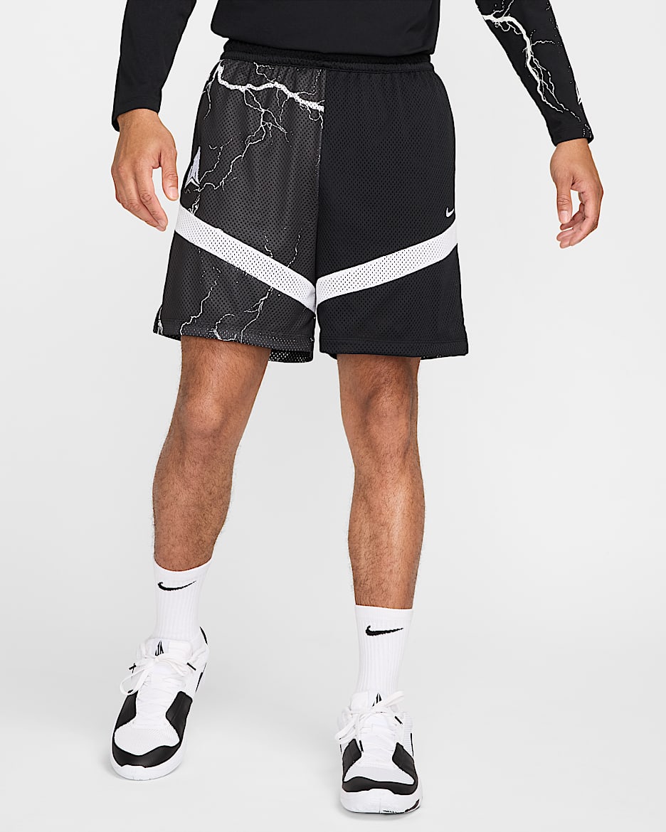 Shorts de básquetbol Dri-FIT de 15 cm para hombre Ja Icon - Negro/Blanco/Blanco