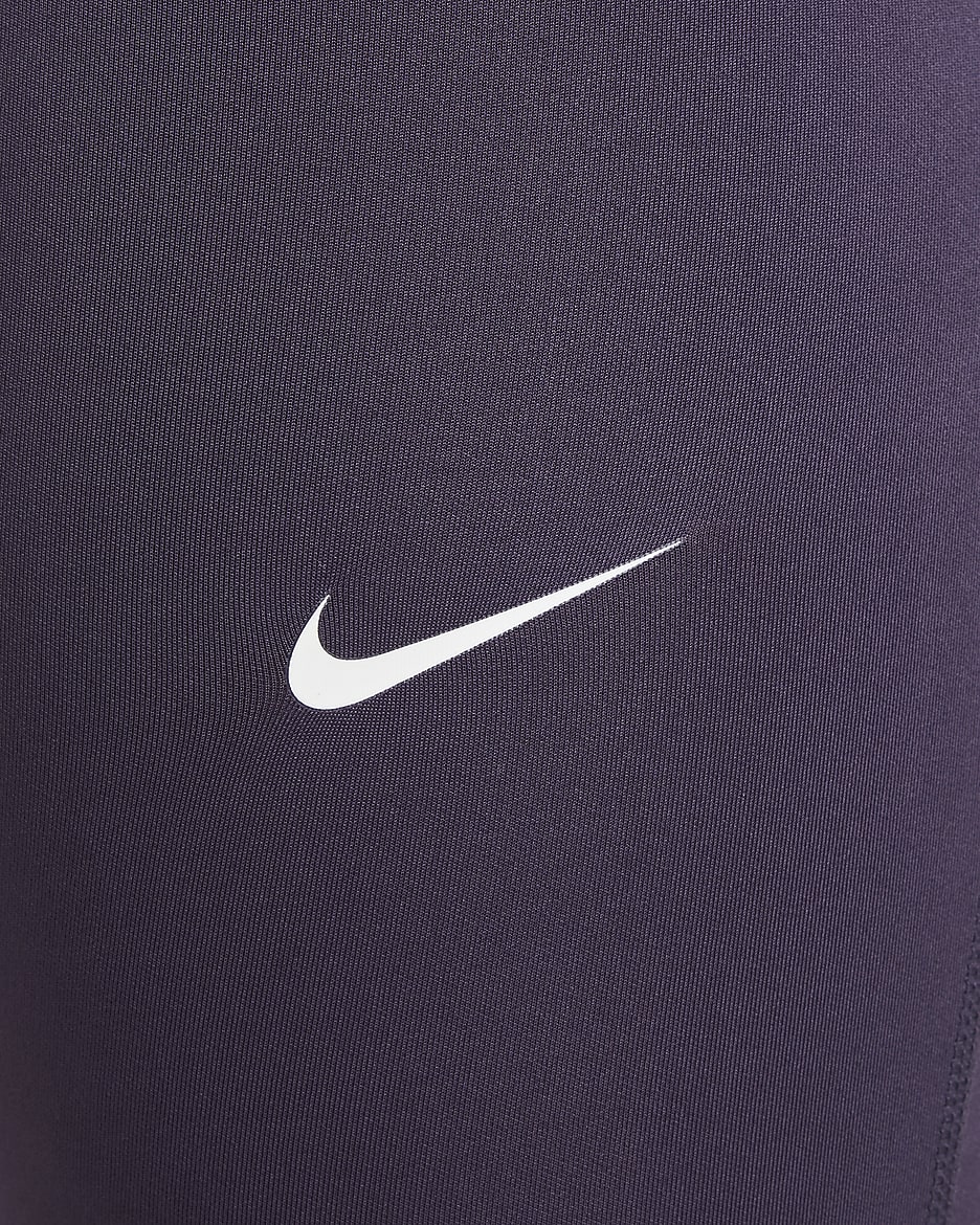 Leggings Nike Pro Dri-FIT Júnior (Rapariga) - Dark Raisin/Branco