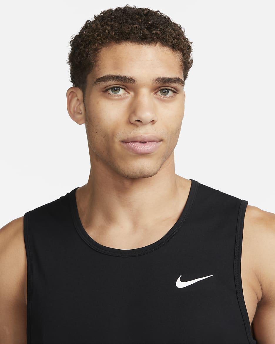 Nike Dri-FIT Hyverse ärmelloses Fitness-Tanktop (Herren) - Schwarz/Weiß