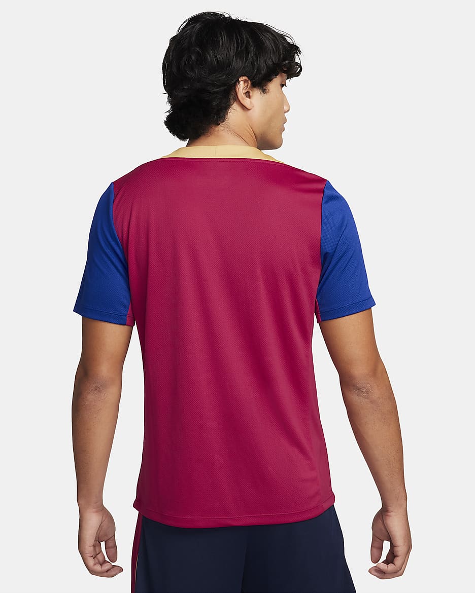 F.C. Barcelona Strike Men's Nike Dri-FIT Football Knit Top - Noble Red/Deep Royal Blue/Club Gold/Club Gold