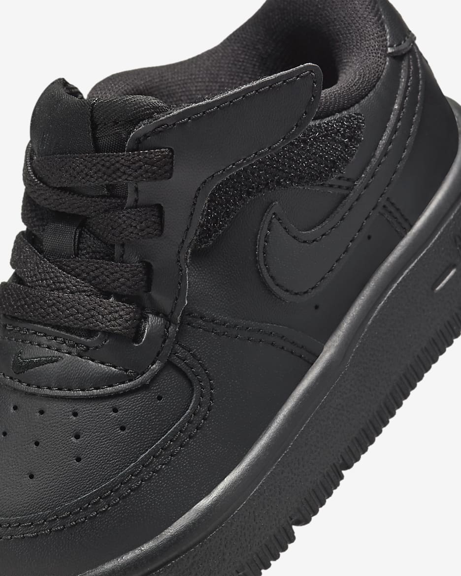 Nike Force 1 Low EasyOn-sko til babyer/småbørn - sort/sort/sort