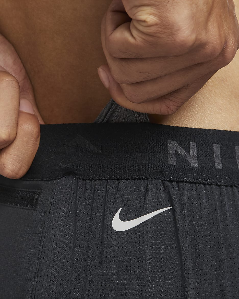 Nike Trail Stride Men's 7" Dri-FIT Brief-Lined Running Shorts - Iron Grey/Black/Summit White