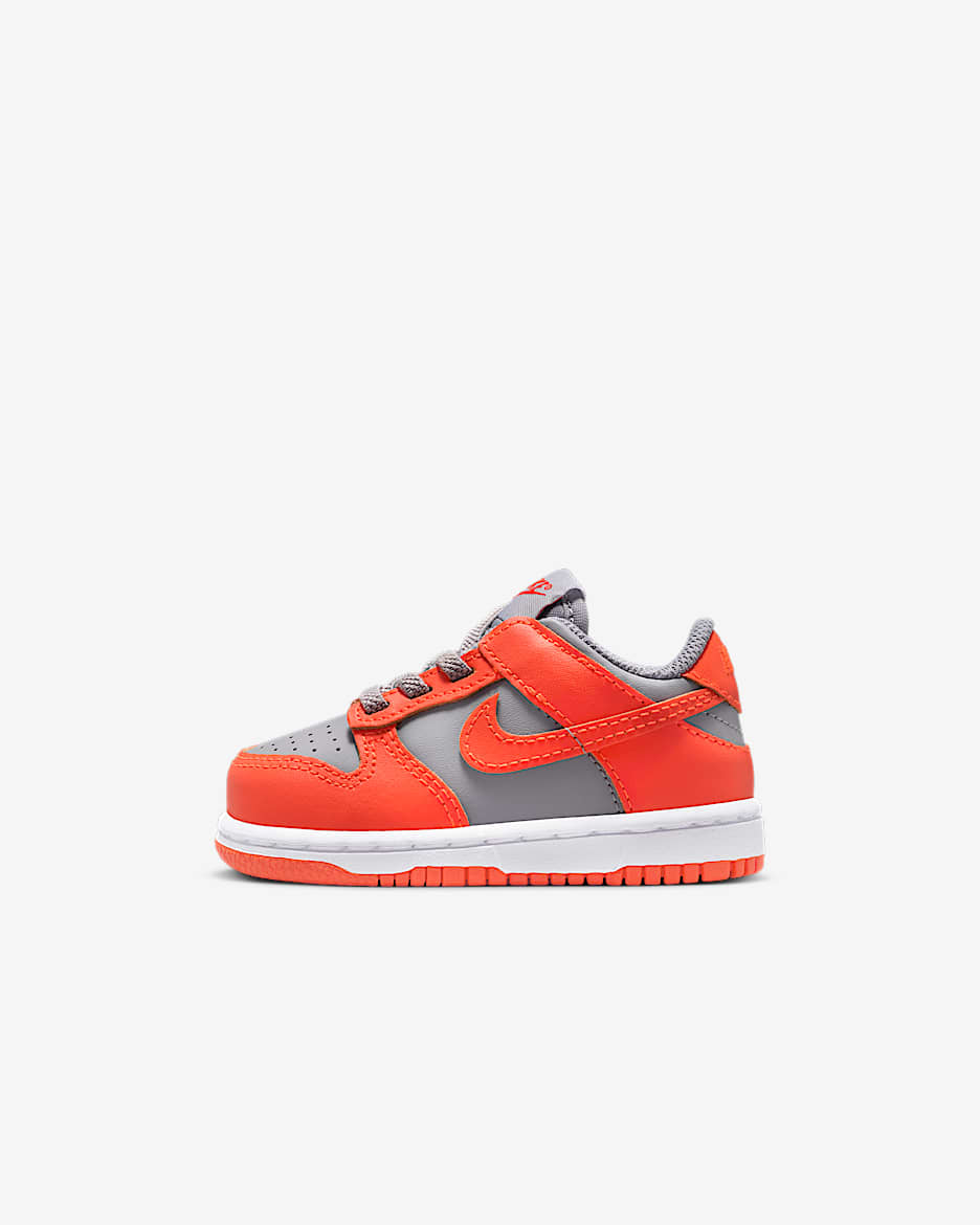 Nike Dunk Low Baby/Toddler Shoes - Cement Grey/Team Orange/White/Team Orange
