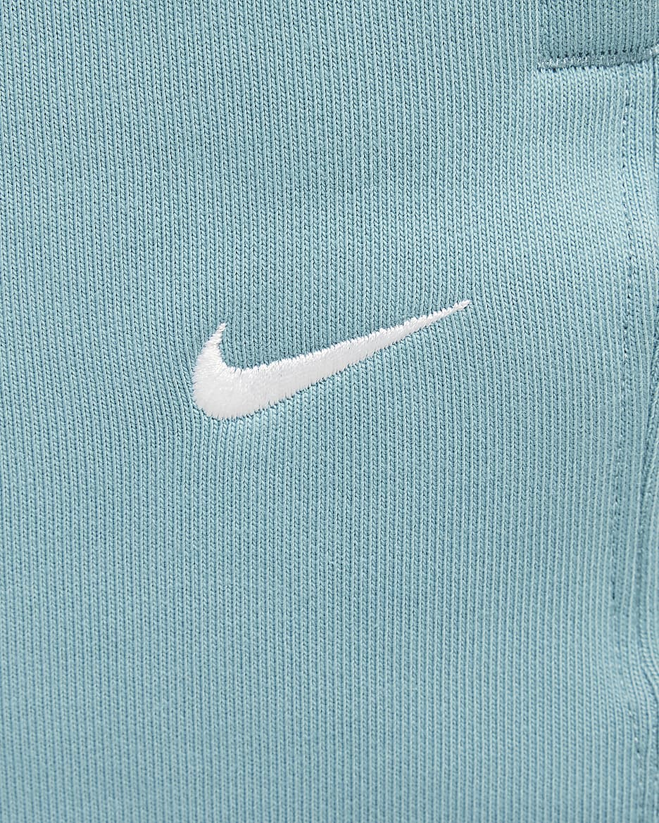 Nike Solo Swoosh Men's Fleece Trousers - Denim Turquoise/White