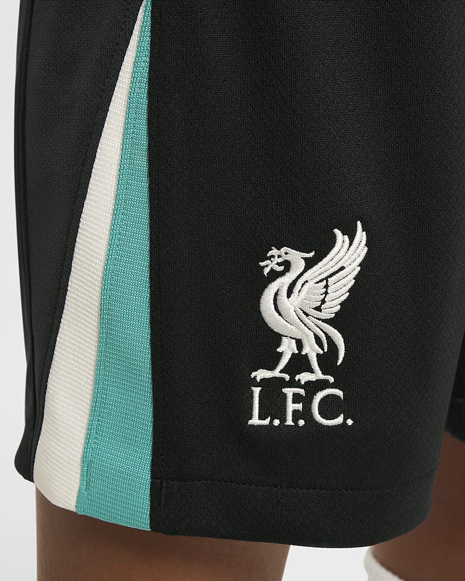 Short de foot replica Nike Dri-FIT Liverpool FC 2024/25 Stadium Extérieur pour ado - Night Forest/Anthracite/Washed Teal/Sail