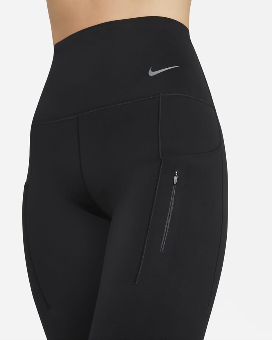 Nike Go Women's Firm-Support High-Waisted Leggings with Pockets - Black/Black