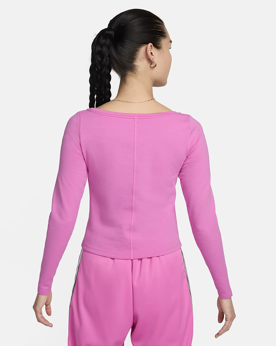 Nike Air Women's Long-Sleeve Top - Playful Pink/Photon Dust