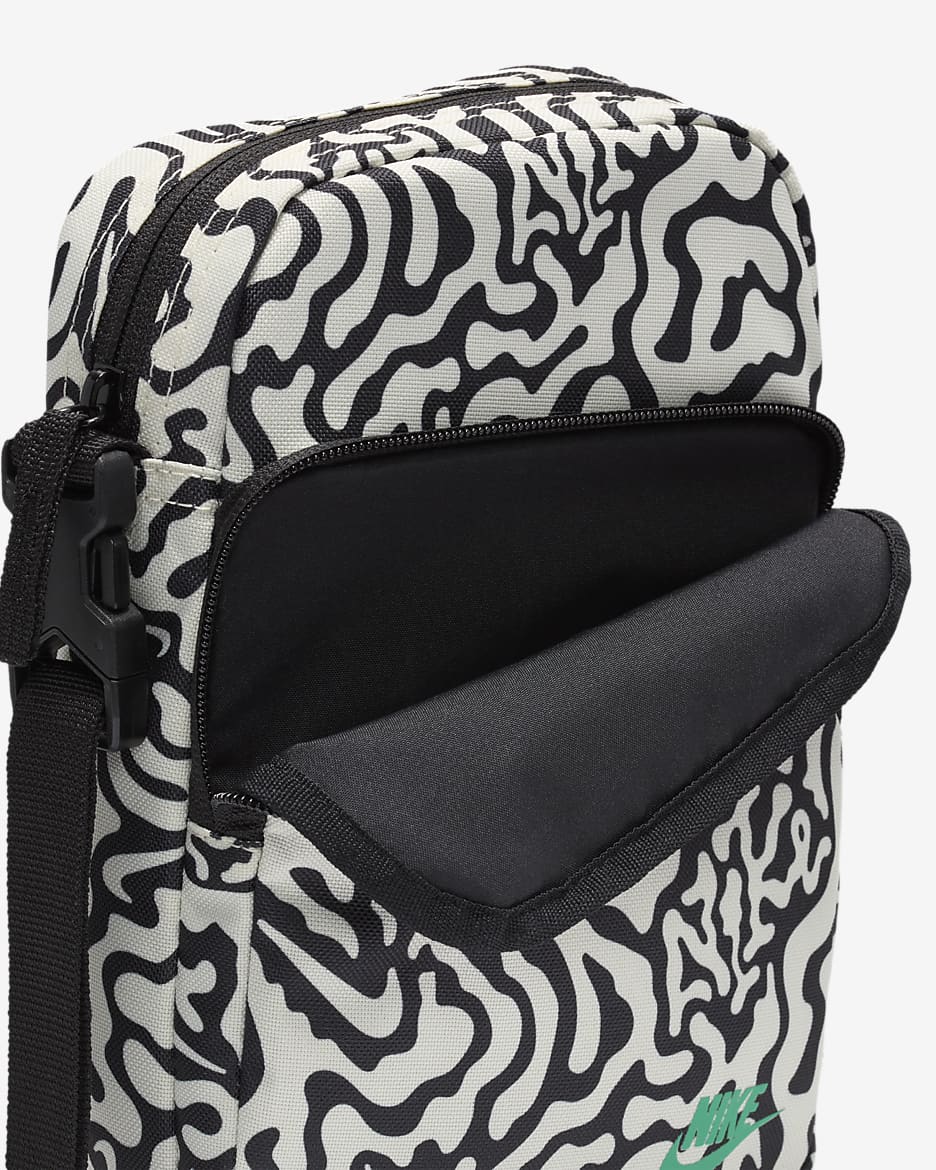 Nike Heritage Cross-Body Bag (4L) - Black/Coconut Milk/Stadium Green