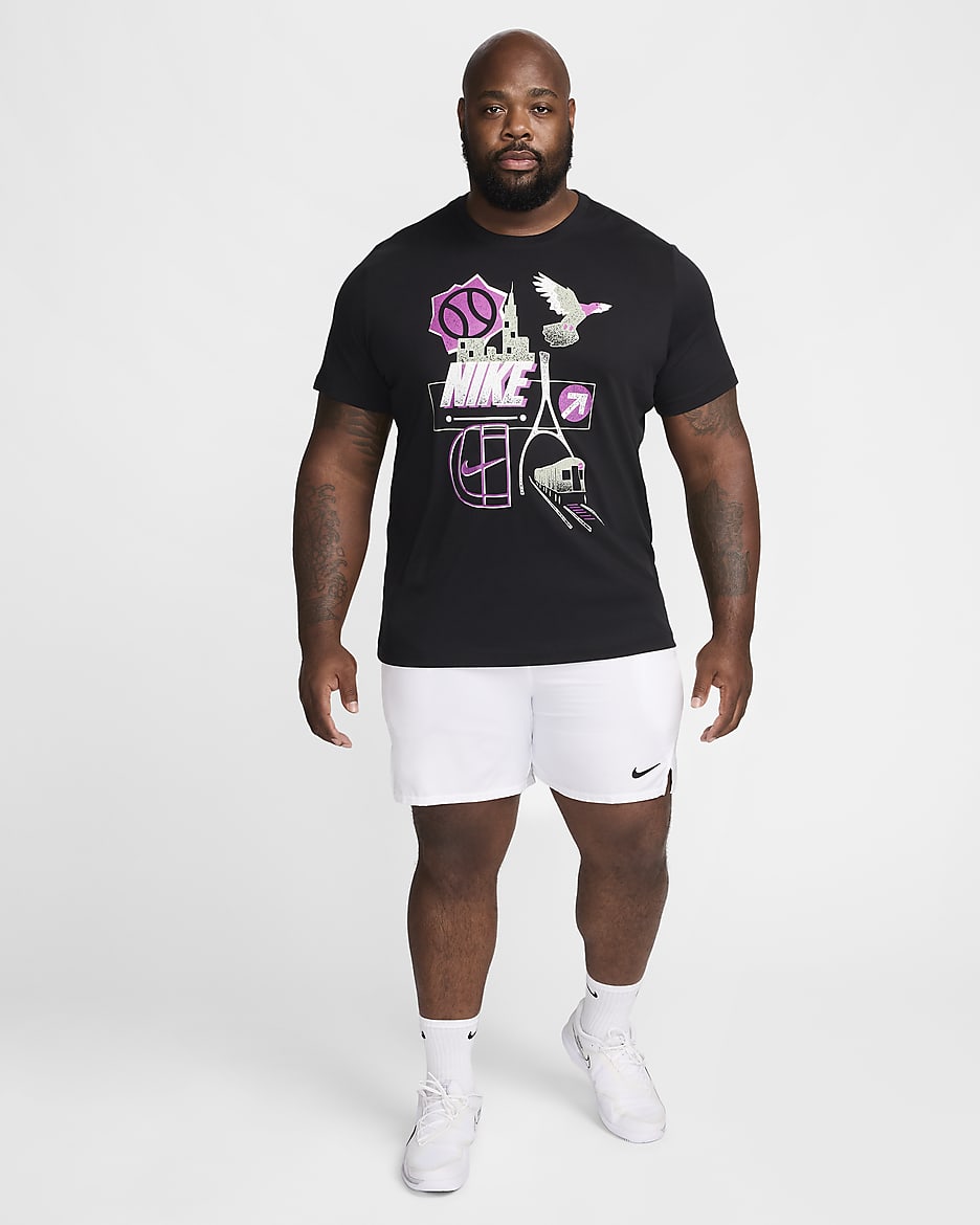 NikeCourt Dri-FIT férfi teniszpóló - Fekete