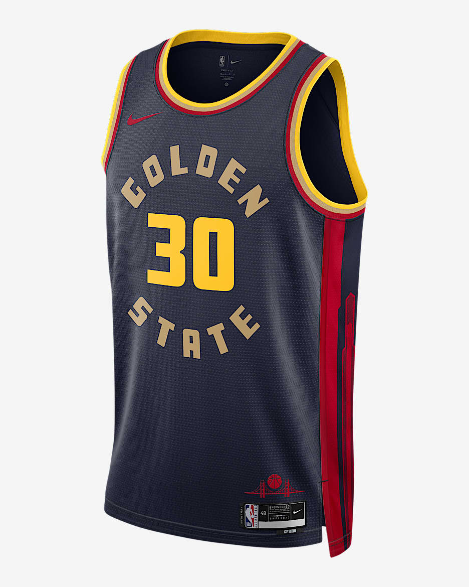 Jersey Nike Dri-FIT de la NBA Swingman para hombre Stephen Curry Golden State Warriors 2024/25 City Edition - Azul marino universitario