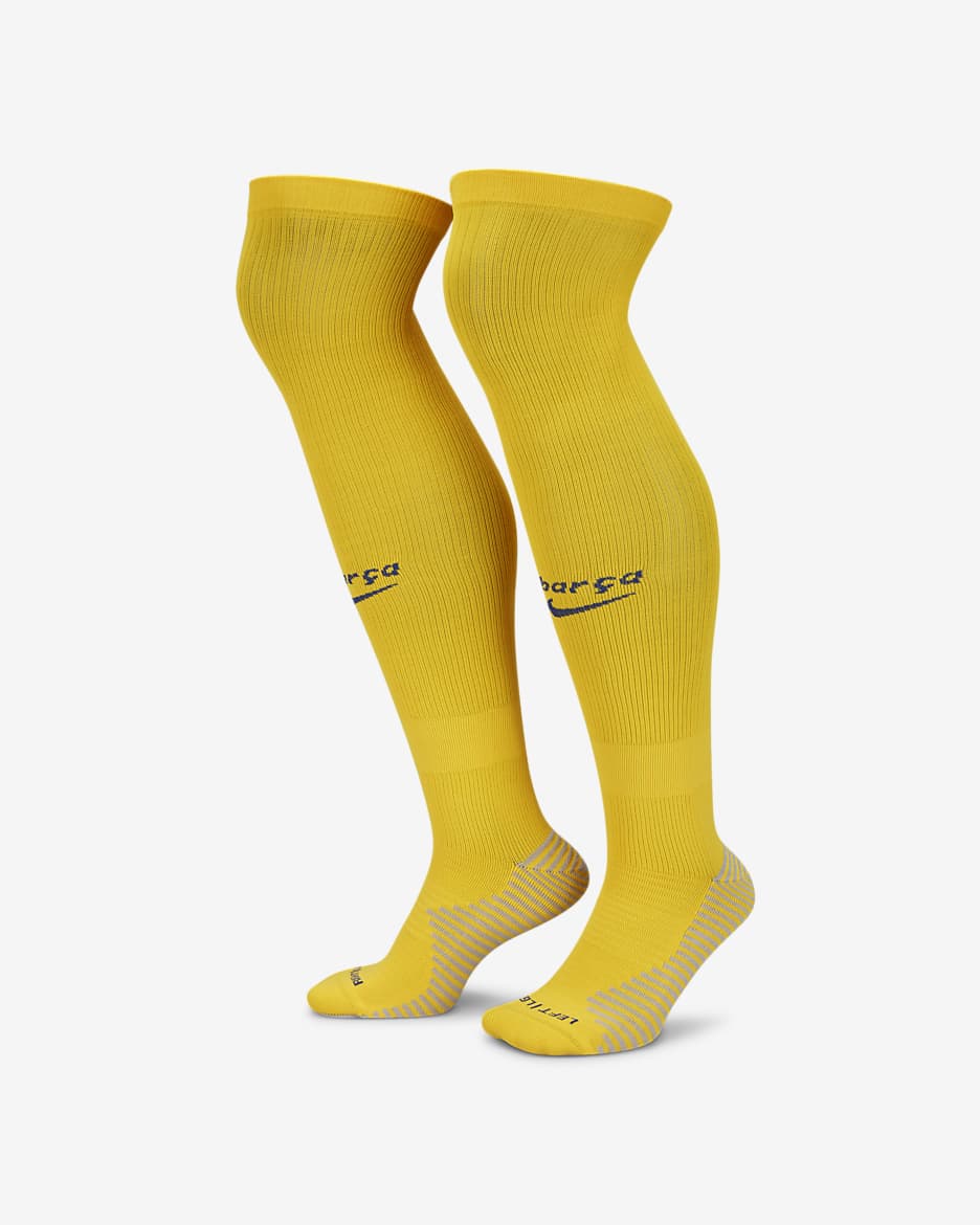 F.C. Barcelona Strike 4th Knee-high Football Socks (1 Pair) - Amarillo/Deep Royal Blue