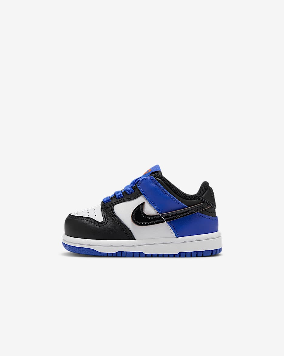 Tenis para bebé e infantil Nike Dunk Low SE - Blanco/Azul carrera/Rosa tierra/Negro