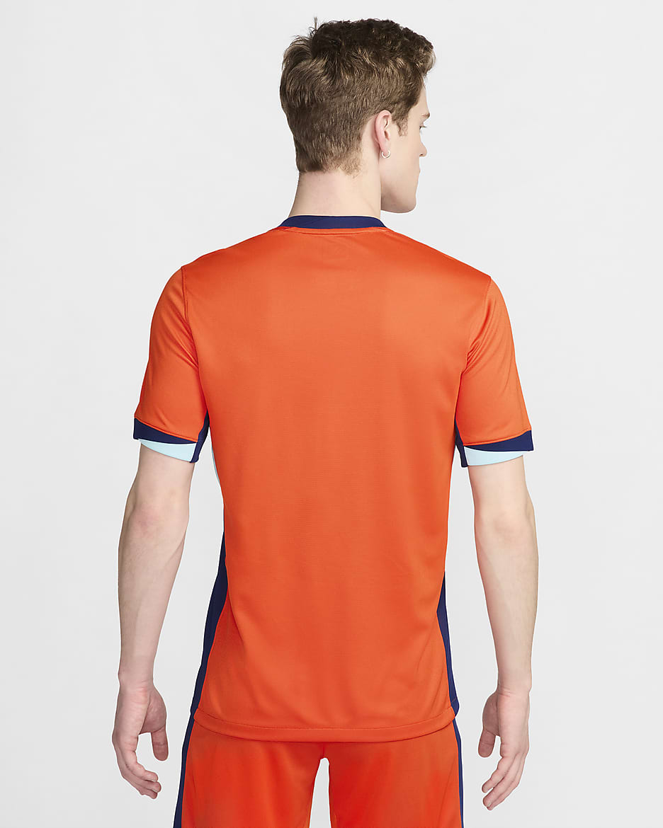 Primera equipación Stadium Países Bajos 2024/25 (Selección masculina) Camiseta de fútbol tipo réplica Nike Dri-FIT - Hombre - Safety Orange/Blue Void/Copa/Blue Void